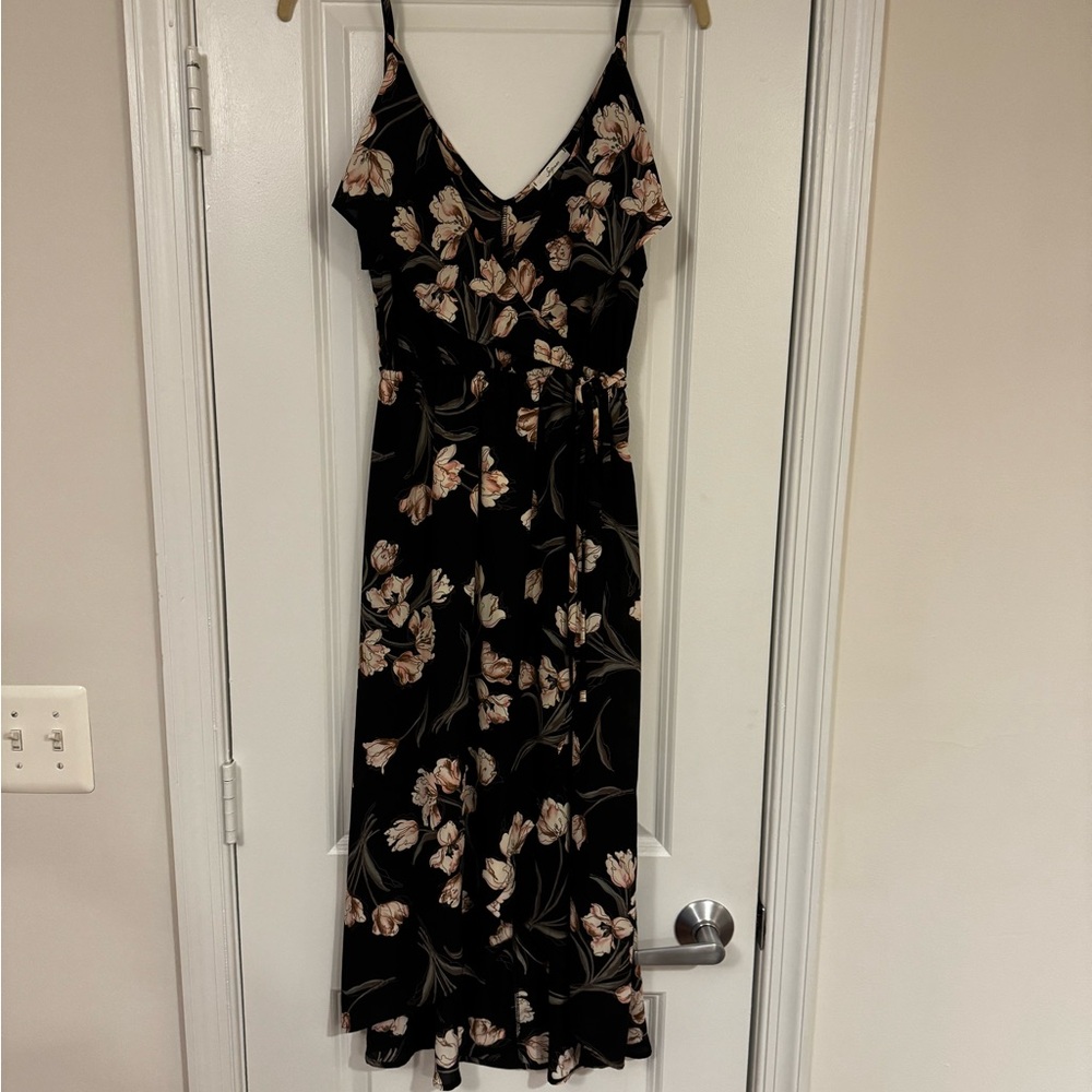 Floral Black Dress